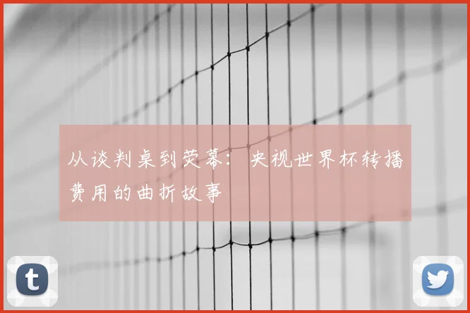 从谈判桌到荧幕:央视世界杯转播费用的曲折故事